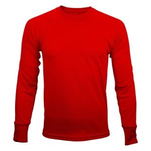 tshirt rouge manche longue homme